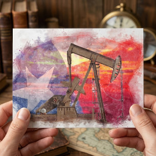 Postal Texas Oil Pumpjack: Arte patrimonial del estado de