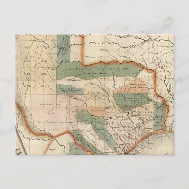 Postal Texas, Por David H Burr (Anverso)