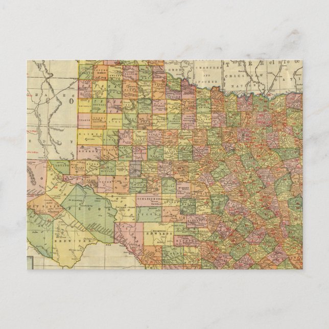 Postal Texas por Rand McNally (Anverso)