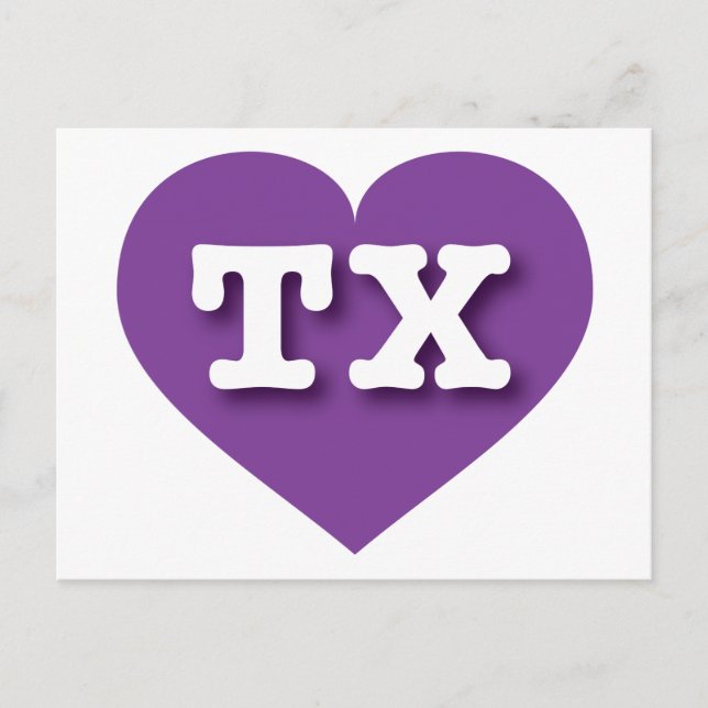 Postal Texas Purple Heart - Amo TX (Anverso)