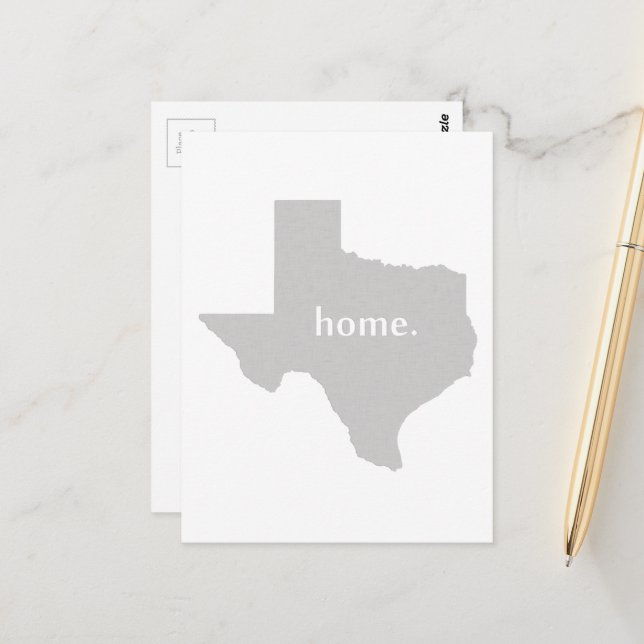 Postal Texas Shaped Gray Home Texian Gray Texan Estrella  (Anverso/Reverso In Situ)