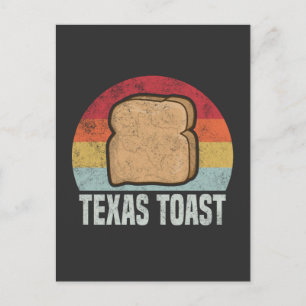 Postal Texas toast Retro Vintage 1970