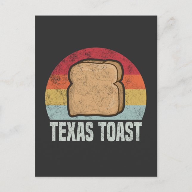 Postal Texas toast Retro Vintage 1970 (Anverso)