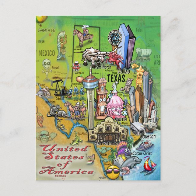 Postal Texas USA (Anverso)