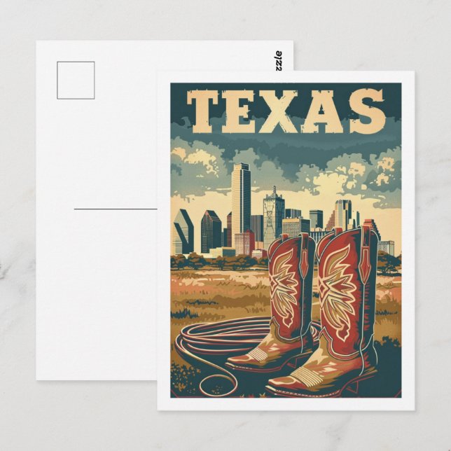 Postal Texas USA America Vintage Famage Travel Place (Anverso / Reverso)