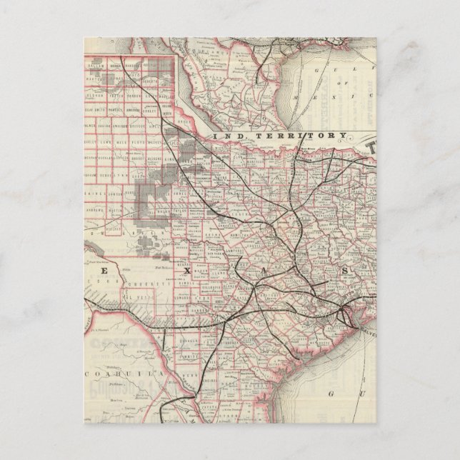 Postal Texas y México, Houston (Anverso)