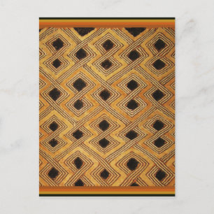 Postal Textil africano Zaire Congo Kuba