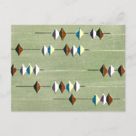 Postal Textil de corte de madera japonesa