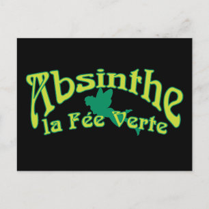 Postal Texto de Absenta La Fee Verte