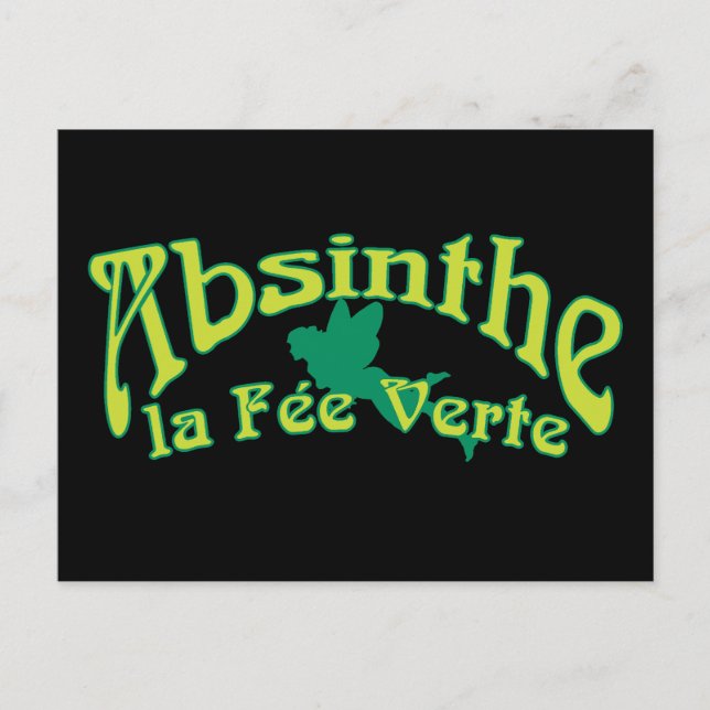 Postal Texto de Absenta La Fee Verte (Anverso)