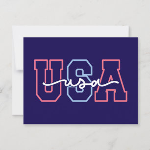 Postal Texto De Estados Unidos 4 De Julio Diseño-62118