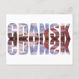 Postal Texto de Gdansk con vista al casco antiguo con ref