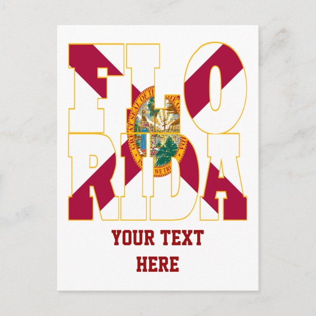 Postal texto de la bandera del estado de Florida (Anverso)