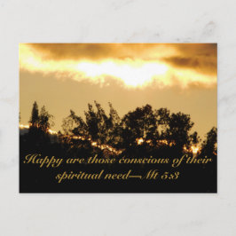 Postal texto de la Escritura del atardecer