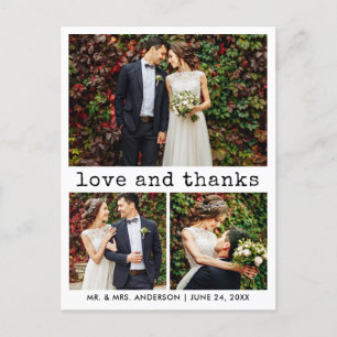 Postal Texto de máquina de escribir moderno y elegante 3 