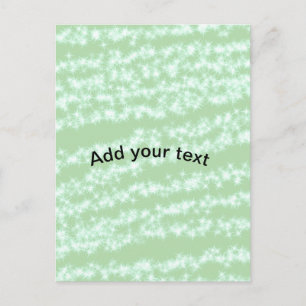 Postal texto de nombre brillo purpurina verde pastel boho
