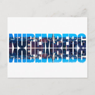 Postal Texto de Nuremberg compuesto por la vista del casc