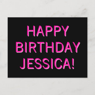 Postal Texto de personalizable Feliz cumpleaños a cualqui