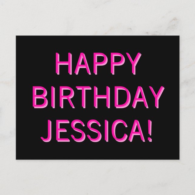 Postal Texto de personalizable Feliz cumpleaños a cualqui (Anverso)