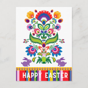 Postal Texto de Personalizado vertical del folklore de Pa