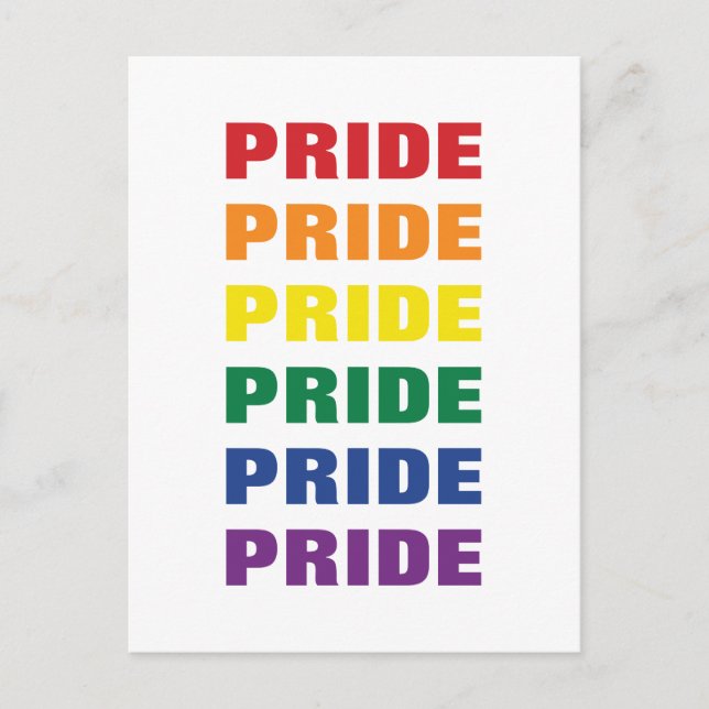 Postal Texto de repetición del Personalizable del Orgullo (Anverso)