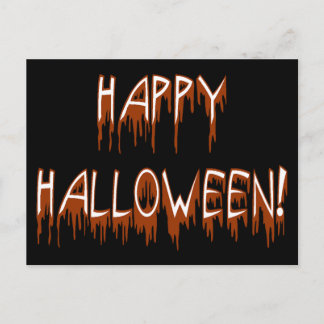 Postal Texto de sufrimiento de Halloween