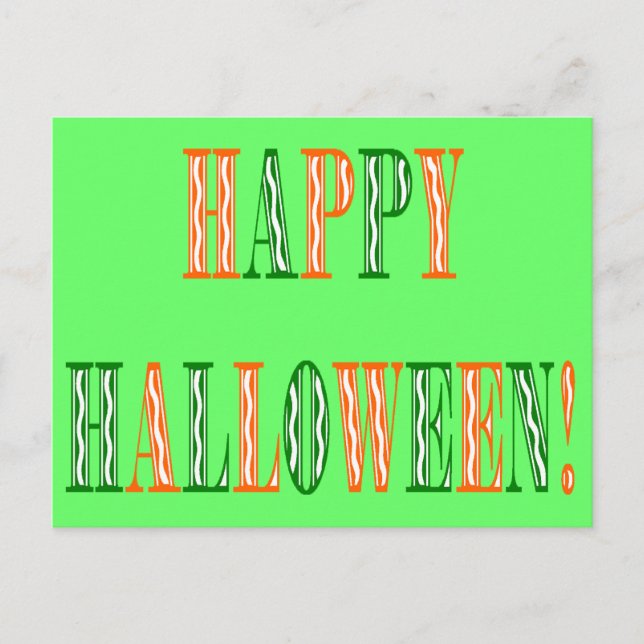 Postal Texto del Festival de Halloween (Anverso)