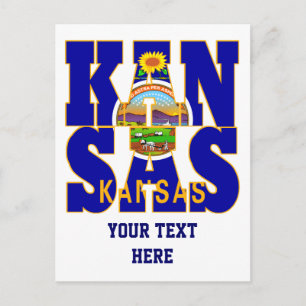 Postal Texto del indicador de estado de Kansas