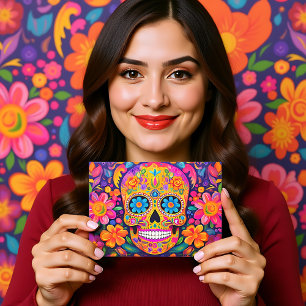Postal Texto del personalizado 💀 Petal Metalizado