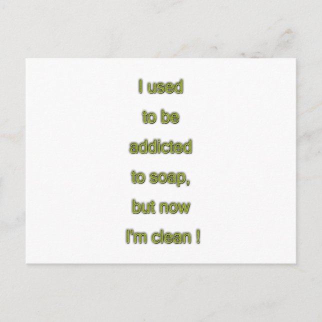 Postal Texto divertido de jabón (Anverso)