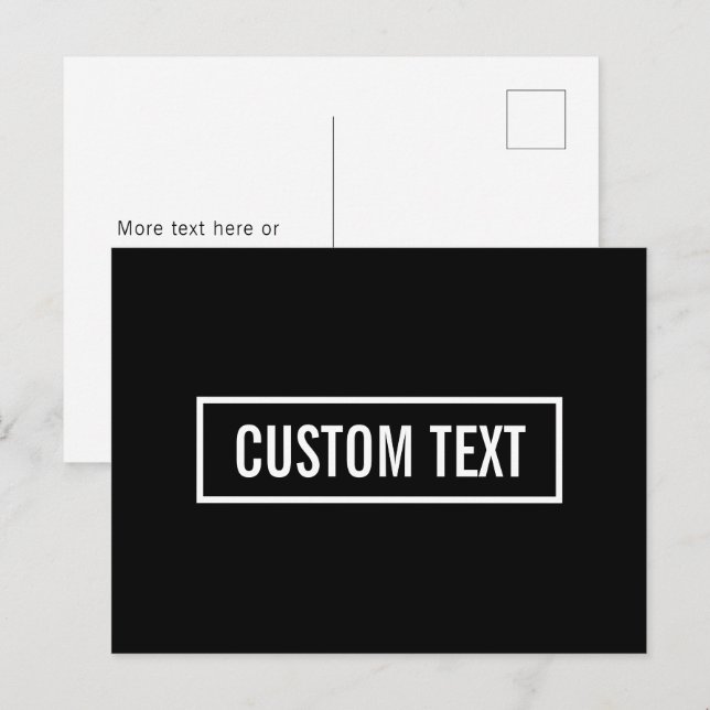 Postal Texto editable moderno en estilo de marco de logo  (Anverso / Reverso)