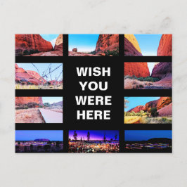 Postal Texto editable - Multifoto del Centro Rojo Uluru