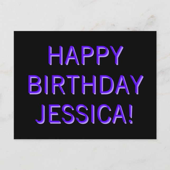 Postal Texto personalizable Feliz Cumpleaños a cualquier  (Anverso)