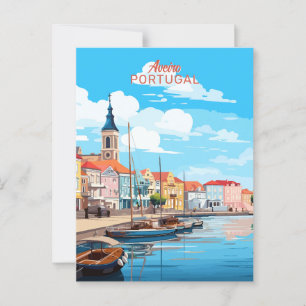 Postal Texto personalizado Aveiro Portugal