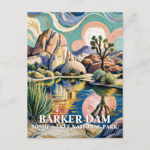 Postal Texto personalizado Barker Dam Joshua Tree Van Gog