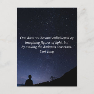Postal Texto personalizado Carl Jung Cosmos ilustrado y c