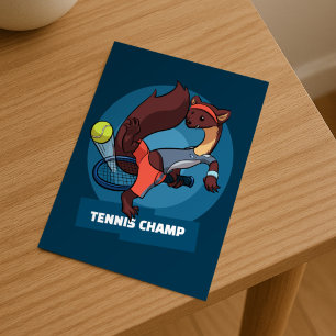 Postal Texto personalizado de la marta de pino Tenis Disp