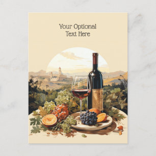 Postal Texto personalizado de Wine Lover