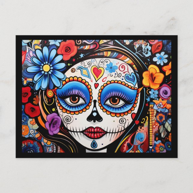 Postal Texto personalizado 💀 Día de Muertos (Anverso)