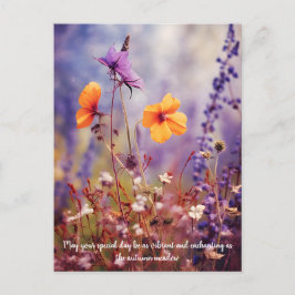 Postal Texto personalizado Enchanting meadow en otoño
