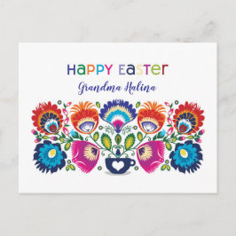 Postal Texto personalizado Folclore de Pascua,