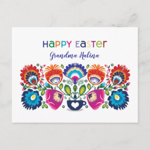 Postal Texto personalizado Folclore de Pascua,  