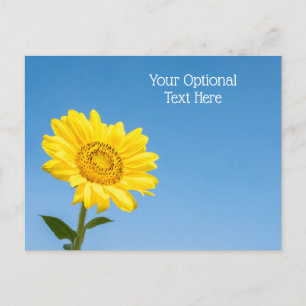 Postal texto personalizado Girasol