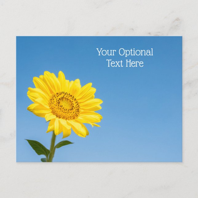 Postal texto personalizado Girasol (Anverso)