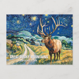 Postal Texto personalizado Gran Montañas Humeantes Alce A