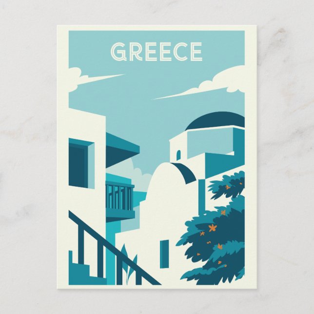 Postal Texto personalizado Grecia (Anverso)