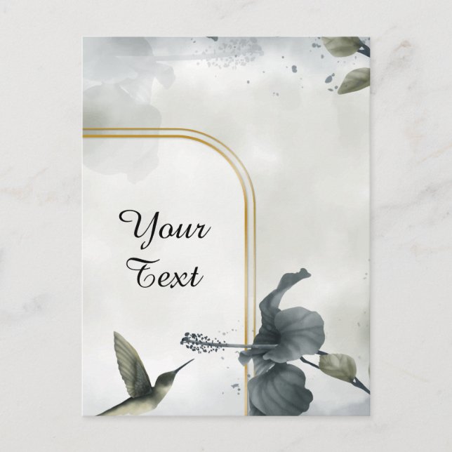 Postal Texto Personalizado - Hummingbird Personalizado (Anverso)