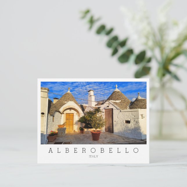 Postal texto personalizado, impresionante ciudad de Alber (Anverso de pie)