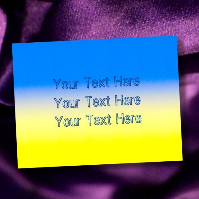 Postal Texto personalizado inspirado en la Ucrania azul y (Subido por el creador)