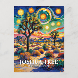 Postal Texto personalizado Joshua Tree Van Gogh Desierto 